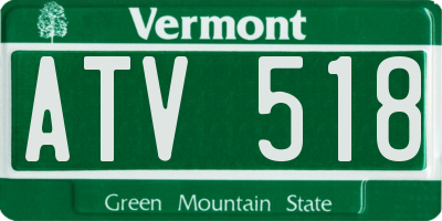 VT license plate ATV518