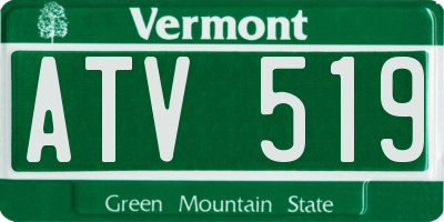 VT license plate ATV519