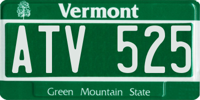 VT license plate ATV525