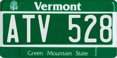 VT license plate ATV528