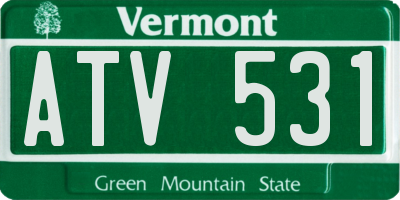 VT license plate ATV531