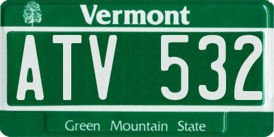 VT license plate ATV532