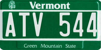 VT license plate ATV544