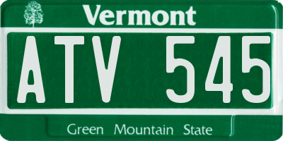 VT license plate ATV545