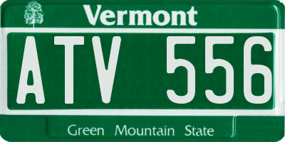 VT license plate ATV556