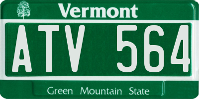 VT license plate ATV564