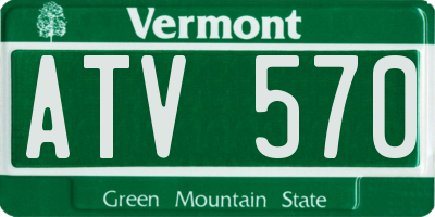 VT license plate ATV570