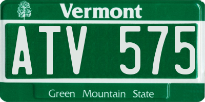 VT license plate ATV575