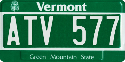 VT license plate ATV577