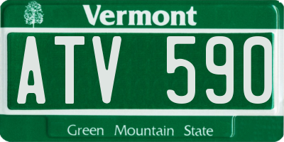 VT license plate ATV590