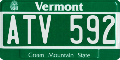 VT license plate ATV592