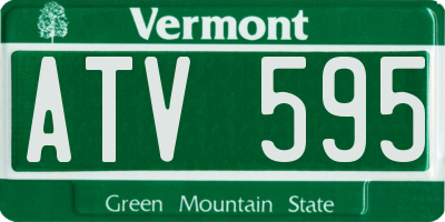 VT license plate ATV595