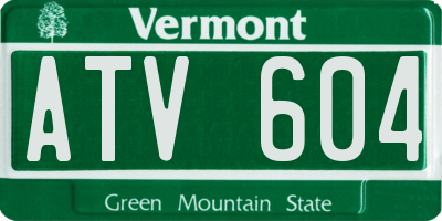 VT license plate ATV604