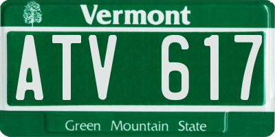 VT license plate ATV617