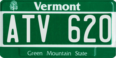 VT license plate ATV620