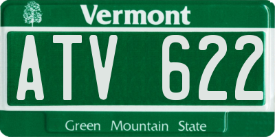 VT license plate ATV622