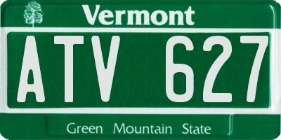 VT license plate ATV627
