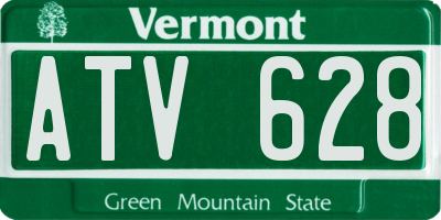 VT license plate ATV628