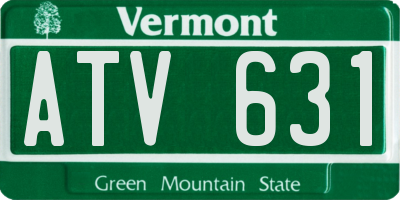 VT license plate ATV631