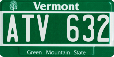VT license plate ATV632