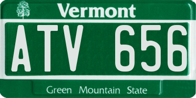 VT license plate ATV656