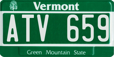 VT license plate ATV659