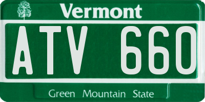 VT license plate ATV660