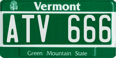 VT license plate ATV666