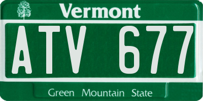 VT license plate ATV677