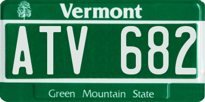 VT license plate ATV682