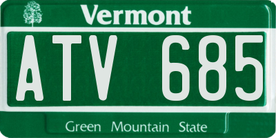 VT license plate ATV685