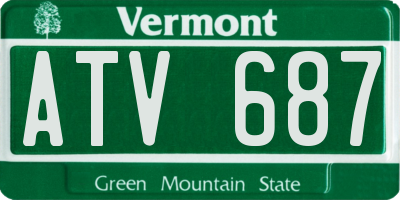 VT license plate ATV687