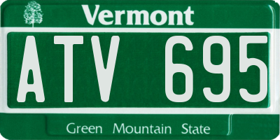 VT license plate ATV695