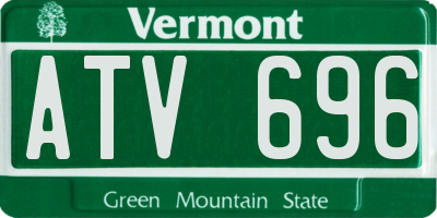 VT license plate ATV696