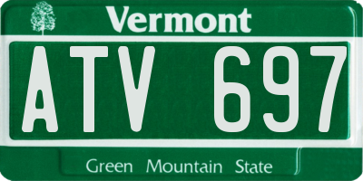 VT license plate ATV697