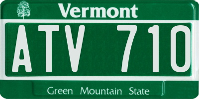 VT license plate ATV710