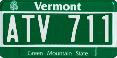 VT license plate ATV711