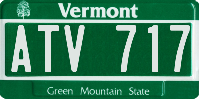 VT license plate ATV717