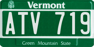 VT license plate ATV719