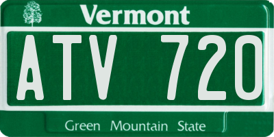 VT license plate ATV720