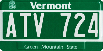 VT license plate ATV724
