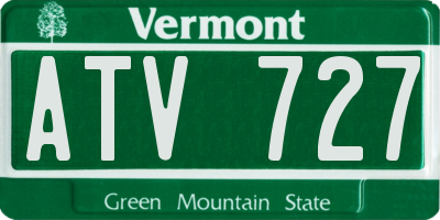 VT license plate ATV727