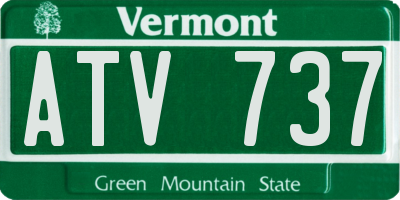 VT license plate ATV737