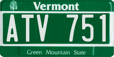 VT license plate ATV751