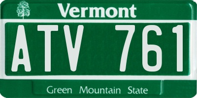 VT license plate ATV761