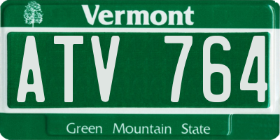 VT license plate ATV764