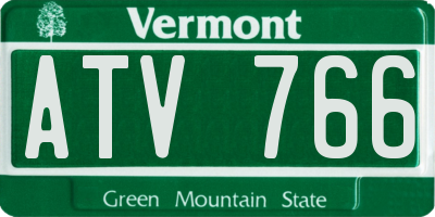 VT license plate ATV766