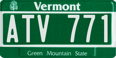 VT license plate ATV771