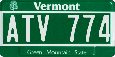 VT license plate ATV774