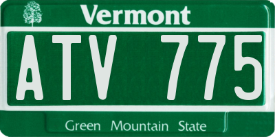 VT license plate ATV775